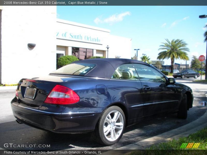 Capri Blue Metallic / Stone 2008 Mercedes-Benz CLK 350 Cabriolet