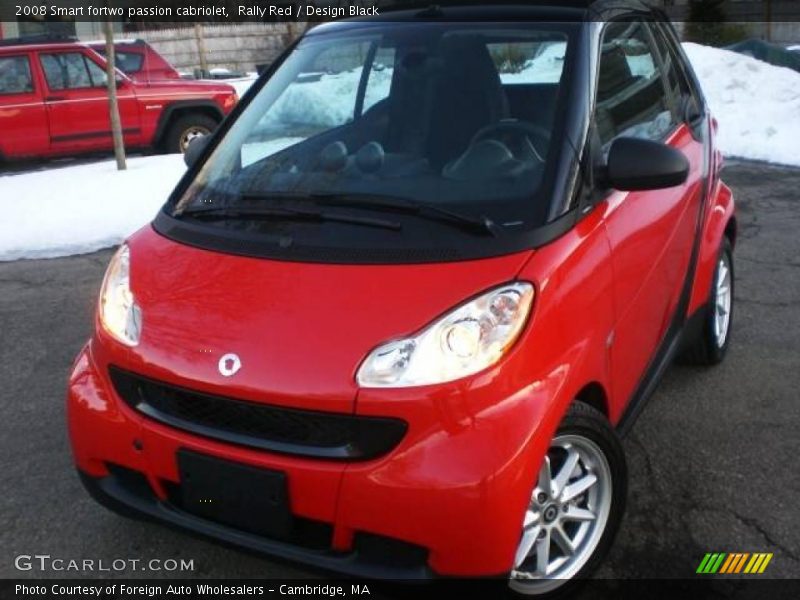 Rally Red / Design Black 2008 Smart fortwo passion cabriolet