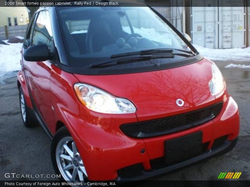 Rally Red / Design Black 2008 Smart fortwo passion cabriolet