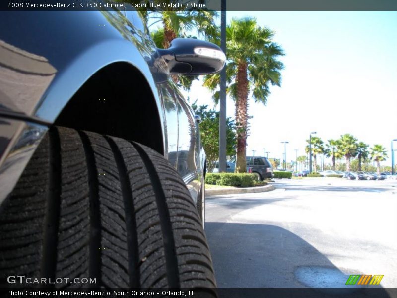 Capri Blue Metallic / Stone 2008 Mercedes-Benz CLK 350 Cabriolet