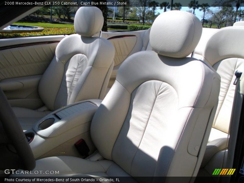 Capri Blue Metallic / Stone 2008 Mercedes-Benz CLK 350 Cabriolet
