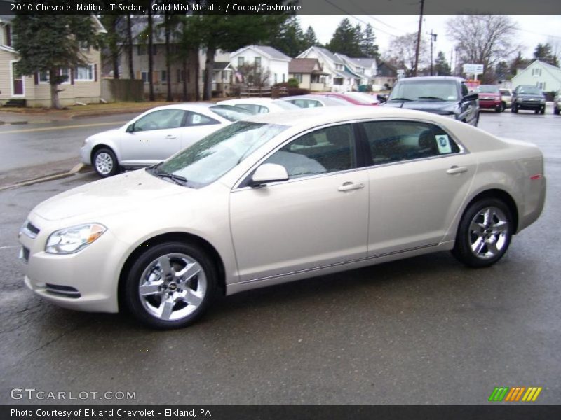 Gold Mist Metallic / Cocoa/Cashmere 2010 Chevrolet Malibu LT Sedan