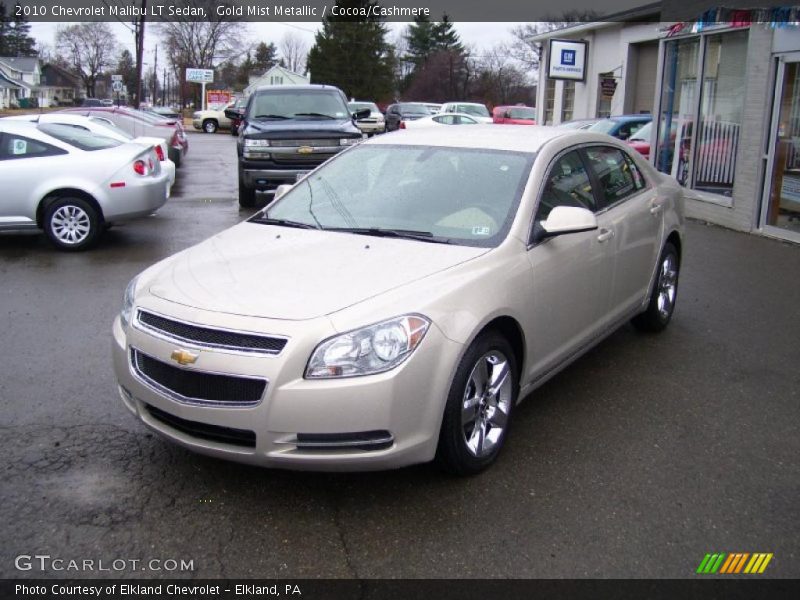 Gold Mist Metallic / Cocoa/Cashmere 2010 Chevrolet Malibu LT Sedan