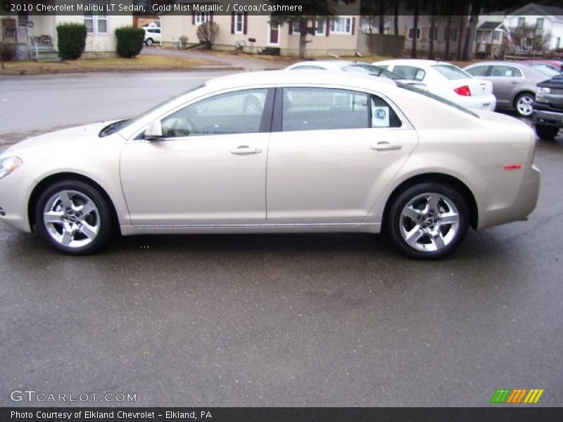 Gold Mist Metallic / Cocoa/Cashmere 2010 Chevrolet Malibu LT Sedan