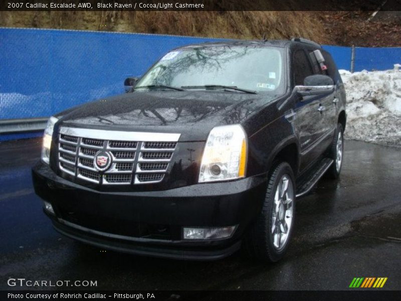 Black Raven / Cocoa/Light Cashmere 2007 Cadillac Escalade AWD