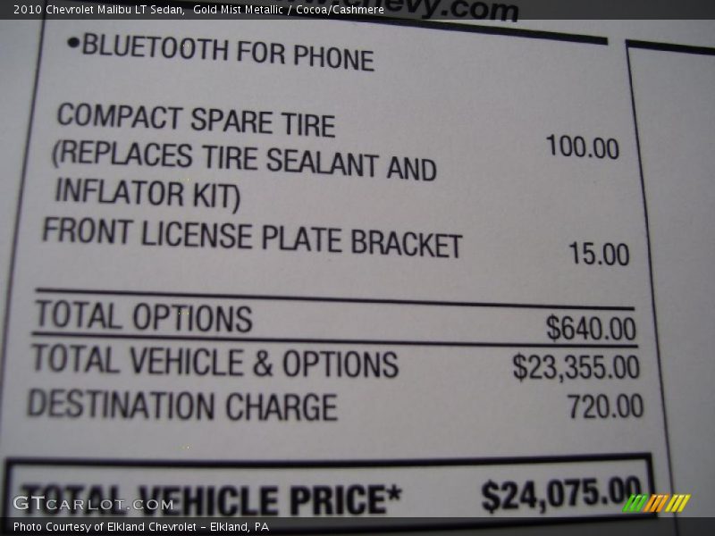 Gold Mist Metallic / Cocoa/Cashmere 2010 Chevrolet Malibu LT Sedan