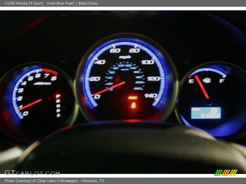 Vivid Blue Pearl / Black/Grey 2008 Honda Fit Sport