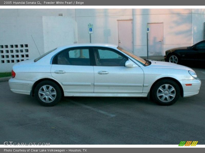 Powder White Pearl / Beige 2005 Hyundai Sonata GL