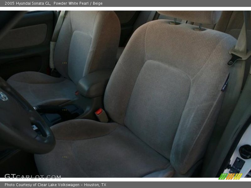 Powder White Pearl / Beige 2005 Hyundai Sonata GL