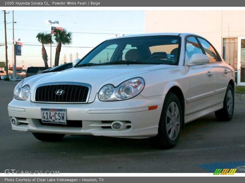 Powder White Pearl / Beige 2005 Hyundai Sonata GL