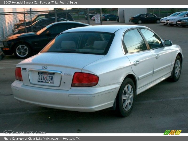 Powder White Pearl / Beige 2005 Hyundai Sonata GL