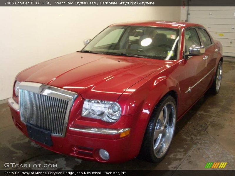 Inferno Red Crystal Pearl / Dark Slate Gray/Light Graystone 2006 Chrysler 300 C HEMI