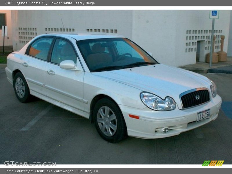 Powder White Pearl / Beige 2005 Hyundai Sonata GL