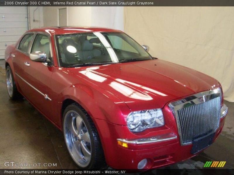 Inferno Red Crystal Pearl / Dark Slate Gray/Light Graystone 2006 Chrysler 300 C HEMI