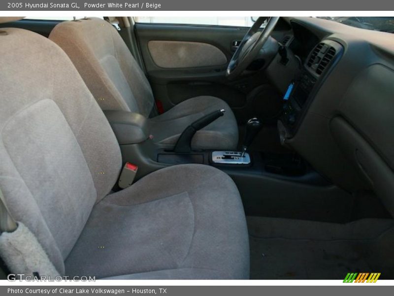 Powder White Pearl / Beige 2005 Hyundai Sonata GL