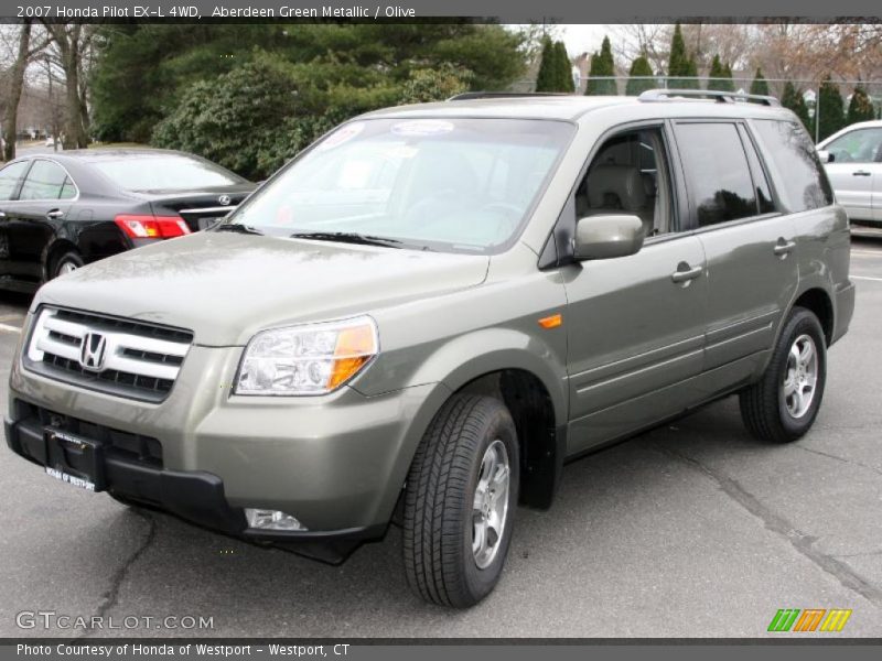 Aberdeen Green Metallic / Olive 2007 Honda Pilot EX-L 4WD