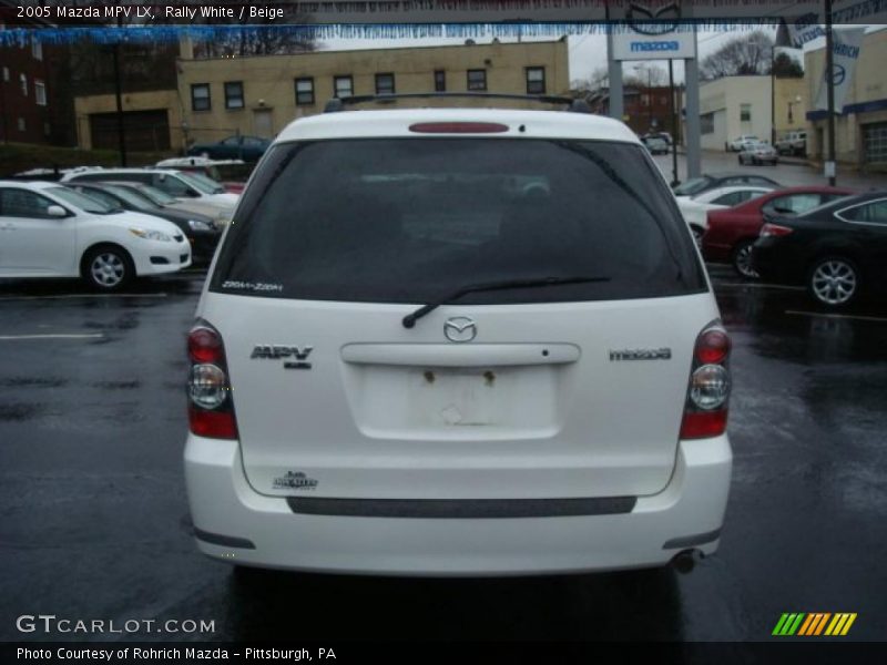 Rally White / Beige 2005 Mazda MPV LX