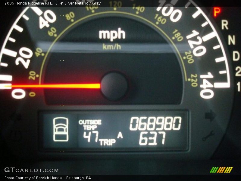 Billet Silver Metallic / Gray 2006 Honda Ridgeline RTL