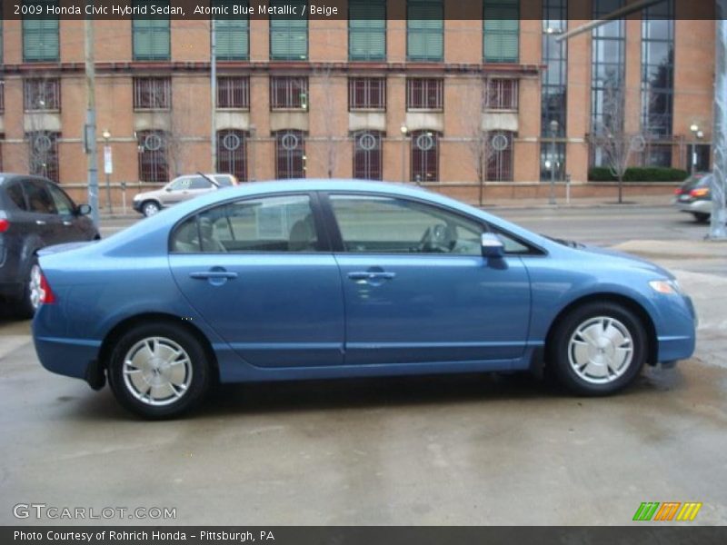 Atomic Blue Metallic / Beige 2009 Honda Civic Hybrid Sedan