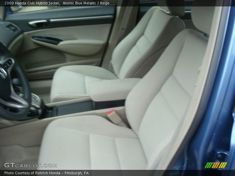 Atomic Blue Metallic / Beige 2009 Honda Civic Hybrid Sedan