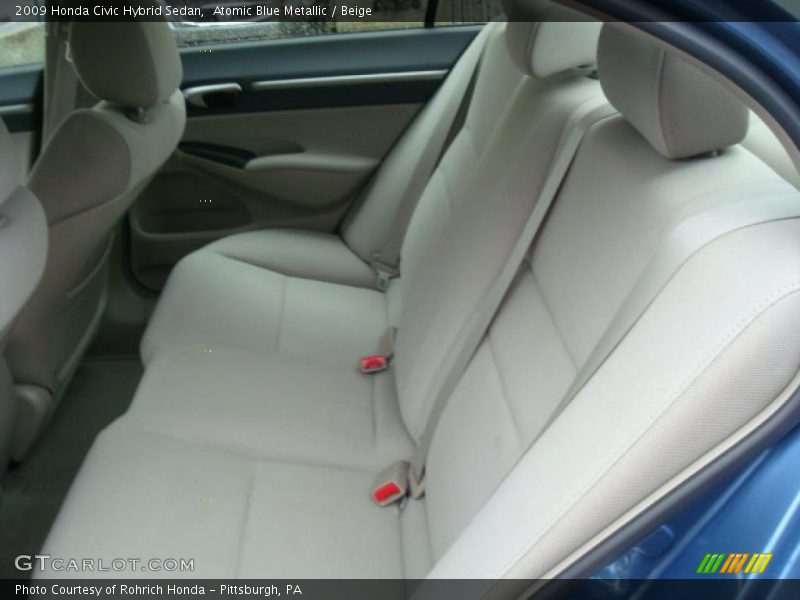 Atomic Blue Metallic / Beige 2009 Honda Civic Hybrid Sedan