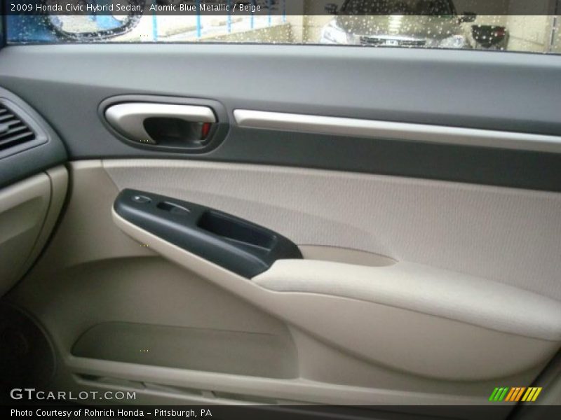 Atomic Blue Metallic / Beige 2009 Honda Civic Hybrid Sedan