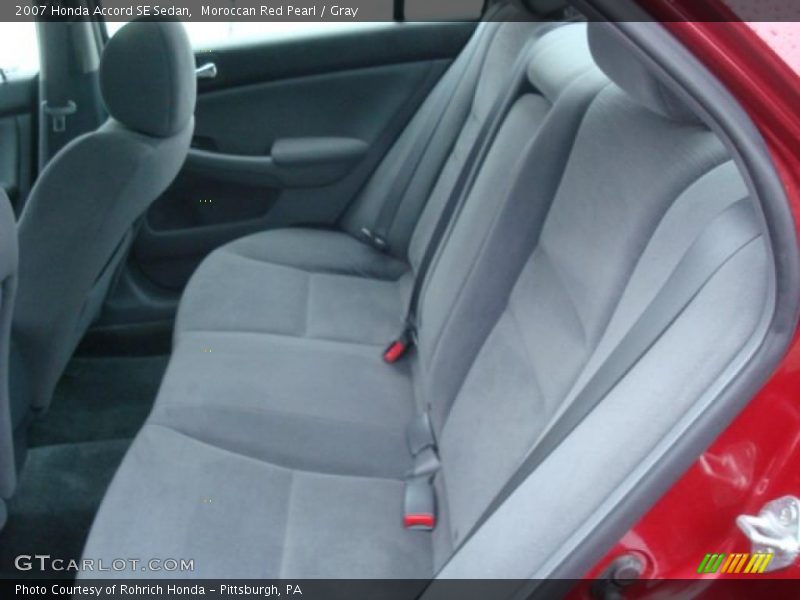 Moroccan Red Pearl / Gray 2007 Honda Accord SE Sedan