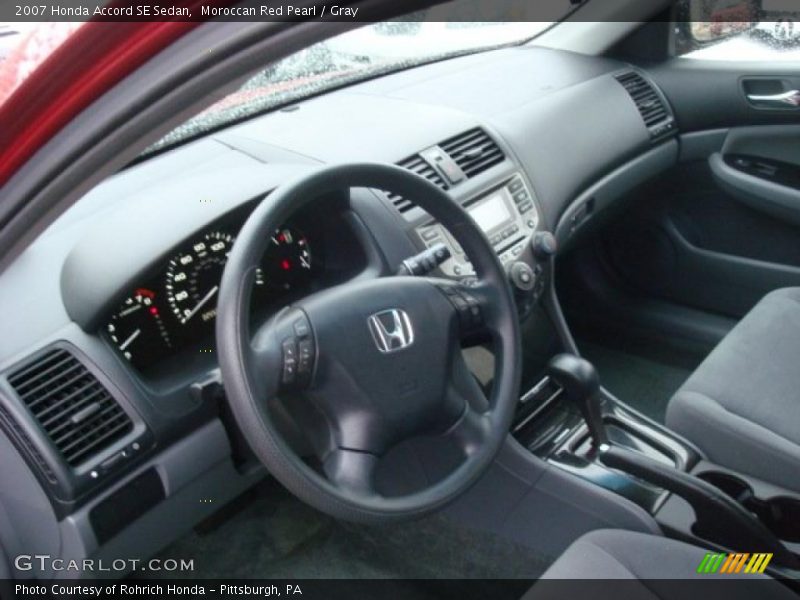 Moroccan Red Pearl / Gray 2007 Honda Accord SE Sedan