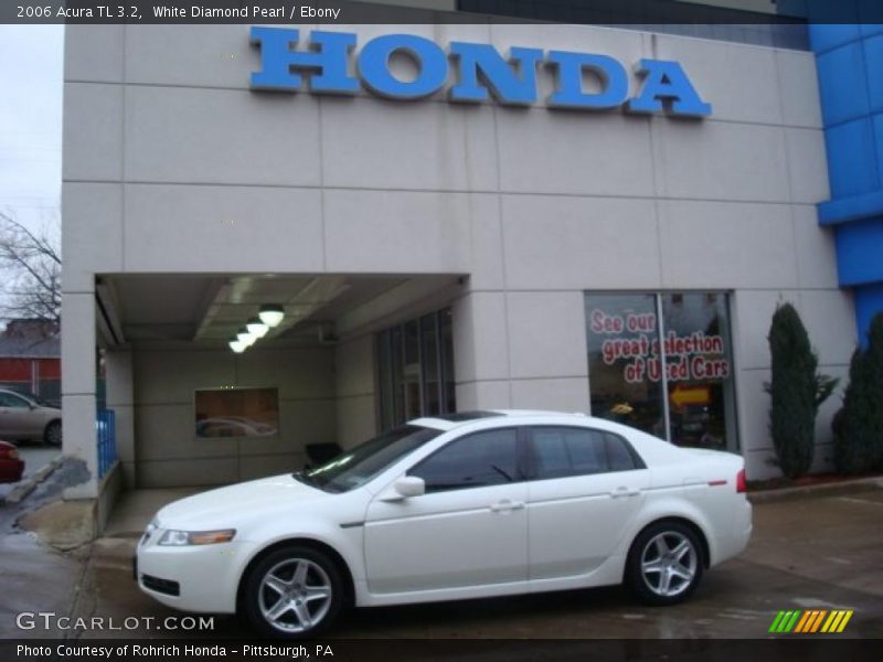 White Diamond Pearl / Ebony 2006 Acura TL 3.2