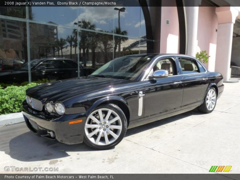 Ebony Black / Champagne/Mocha 2008 Jaguar XJ Vanden Plas