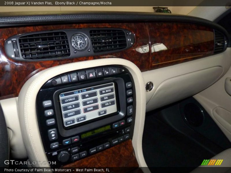 Ebony Black / Champagne/Mocha 2008 Jaguar XJ Vanden Plas