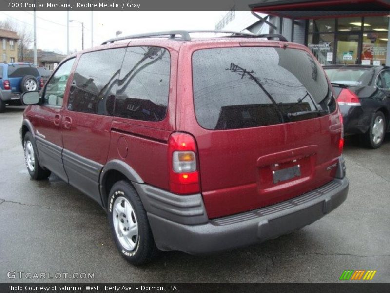 Redfire Metallic / Gray 2003 Pontiac Montana