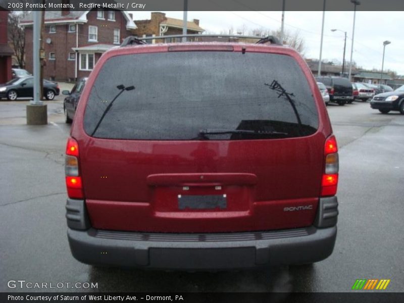Redfire Metallic / Gray 2003 Pontiac Montana
