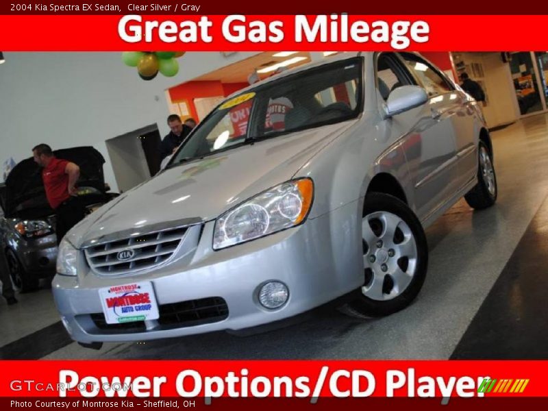 Clear Silver / Gray 2004 Kia Spectra EX Sedan