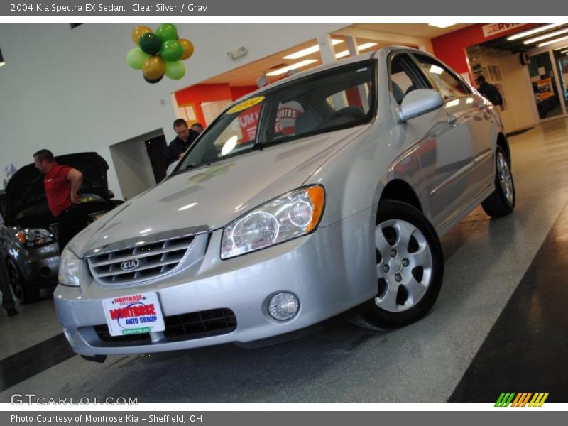 Clear Silver / Gray 2004 Kia Spectra EX Sedan