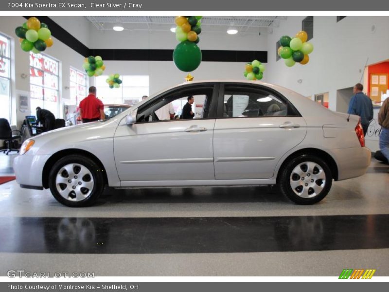 Clear Silver / Gray 2004 Kia Spectra EX Sedan
