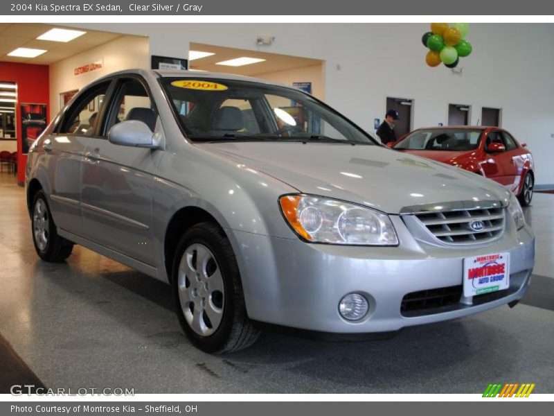 Clear Silver / Gray 2004 Kia Spectra EX Sedan