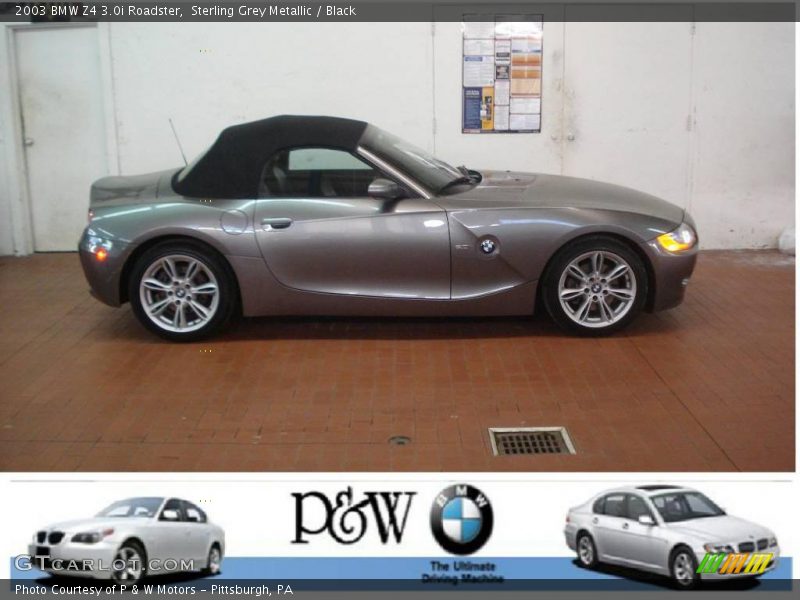 Sterling Grey Metallic / Black 2003 BMW Z4 3.0i Roadster