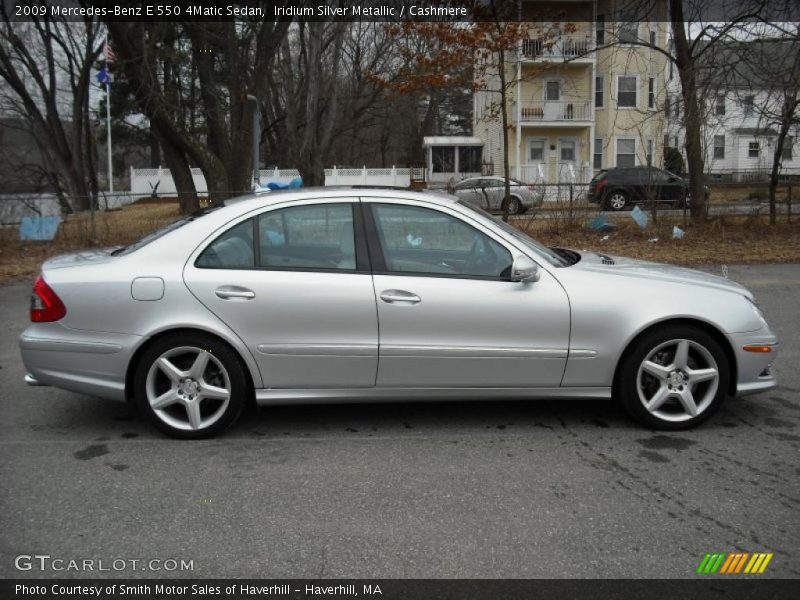Iridium Silver Metallic / Cashmere 2009 Mercedes-Benz E 550 4Matic Sedan