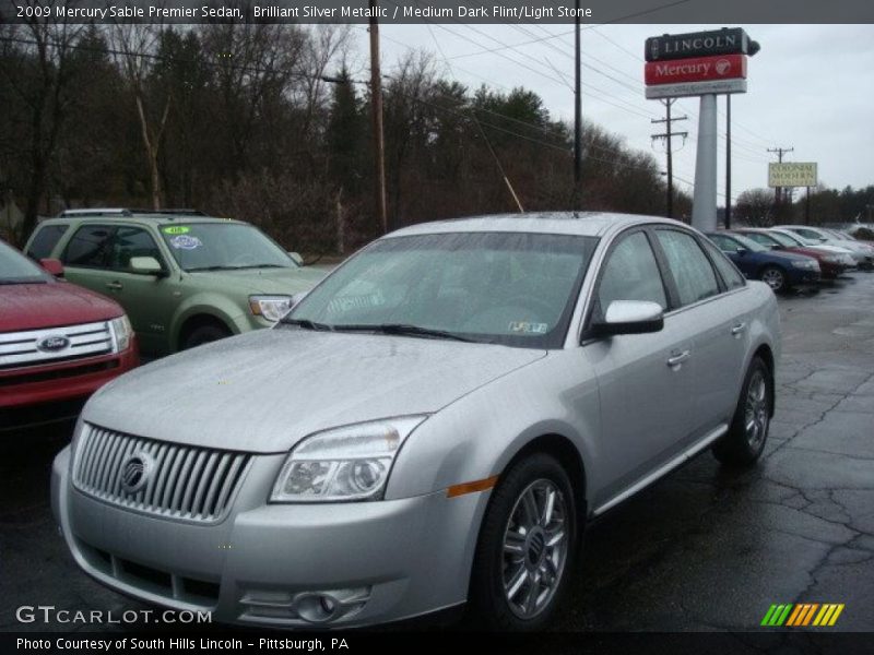 Brilliant Silver Metallic / Medium Dark Flint/Light Stone 2009 Mercury Sable Premier Sedan