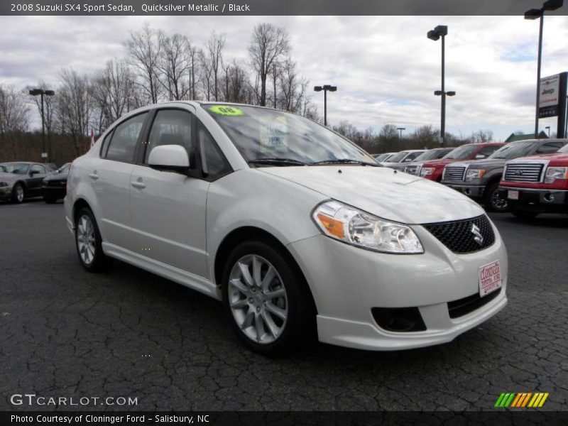 Quicksilver Metallic / Black 2008 Suzuki SX4 Sport Sedan