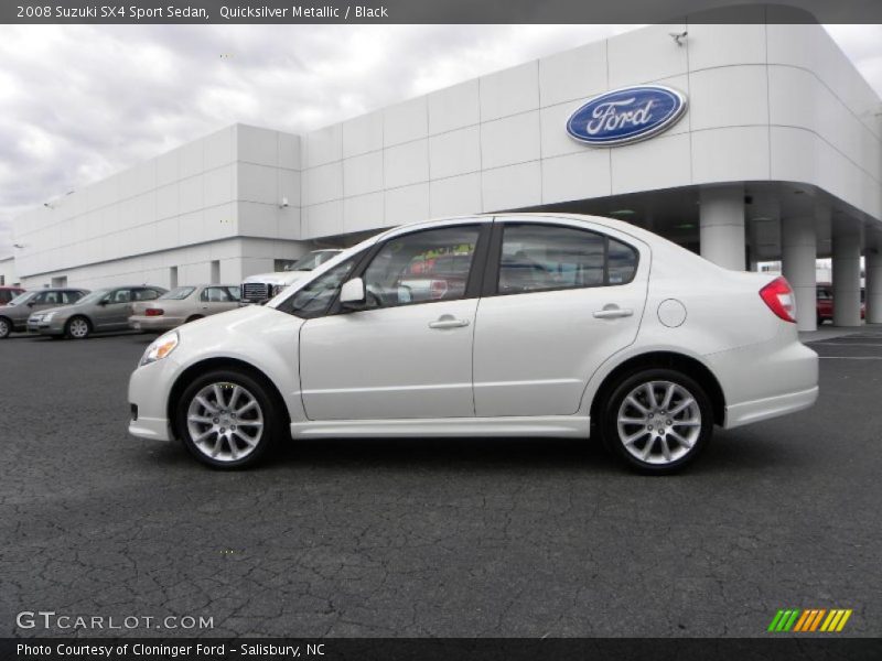 Quicksilver Metallic / Black 2008 Suzuki SX4 Sport Sedan