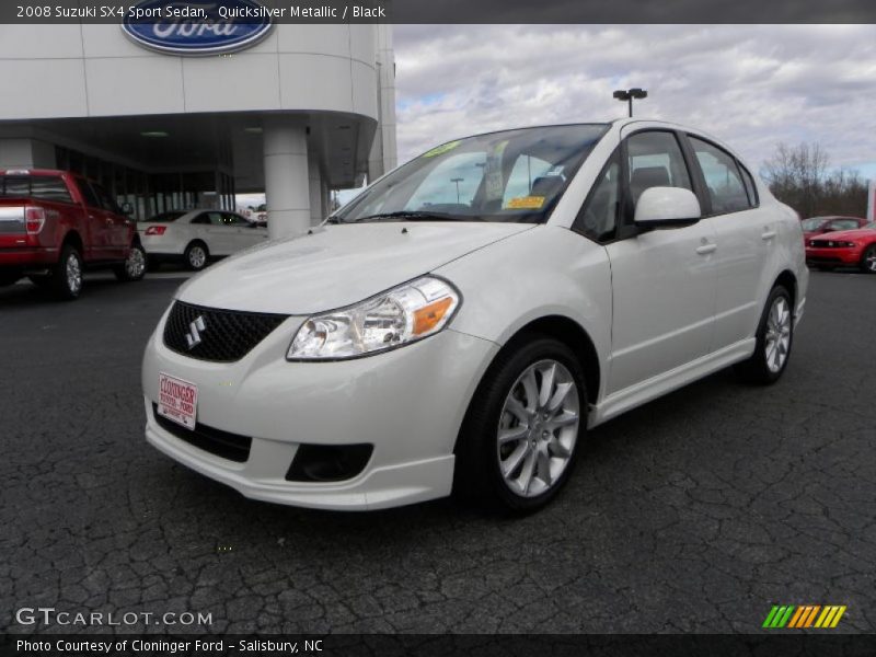 Quicksilver Metallic / Black 2008 Suzuki SX4 Sport Sedan