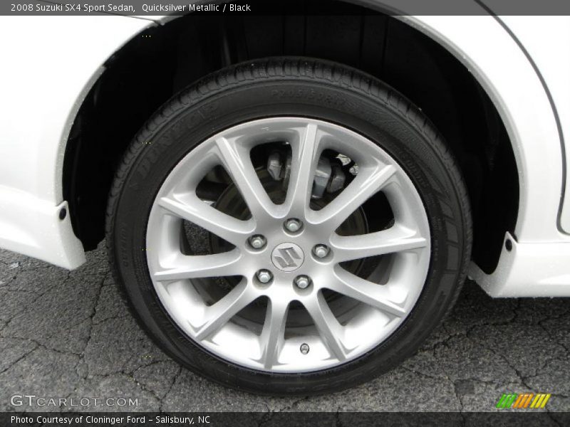 Quicksilver Metallic / Black 2008 Suzuki SX4 Sport Sedan