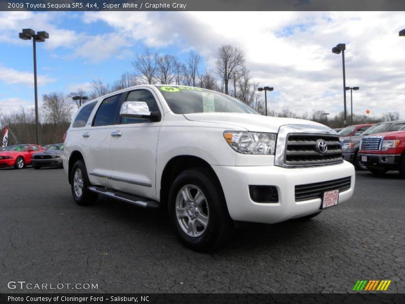 Super White / Graphite Gray 2009 Toyota Sequoia SR5 4x4