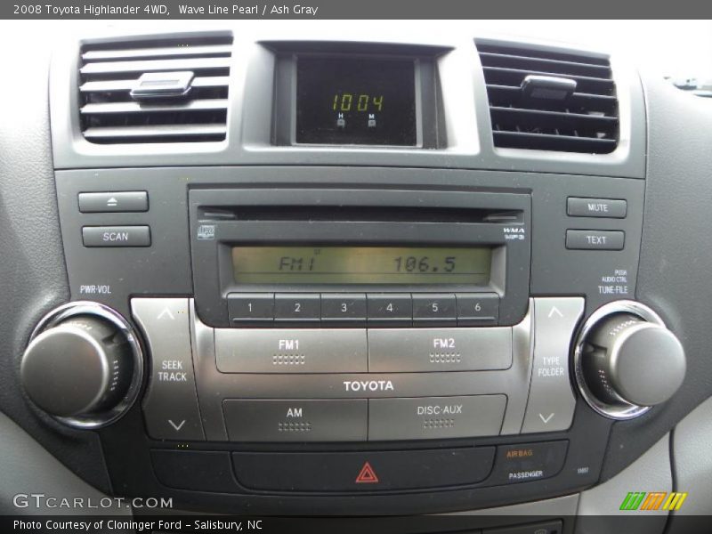 Wave Line Pearl / Ash Gray 2008 Toyota Highlander 4WD