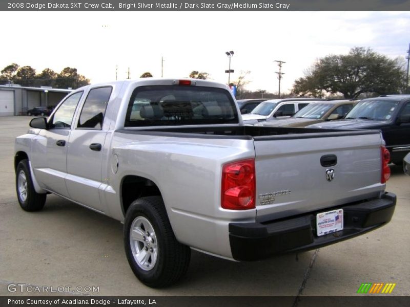 Bright Silver Metallic / Dark Slate Gray/Medium Slate Gray 2008 Dodge Dakota SXT Crew Cab