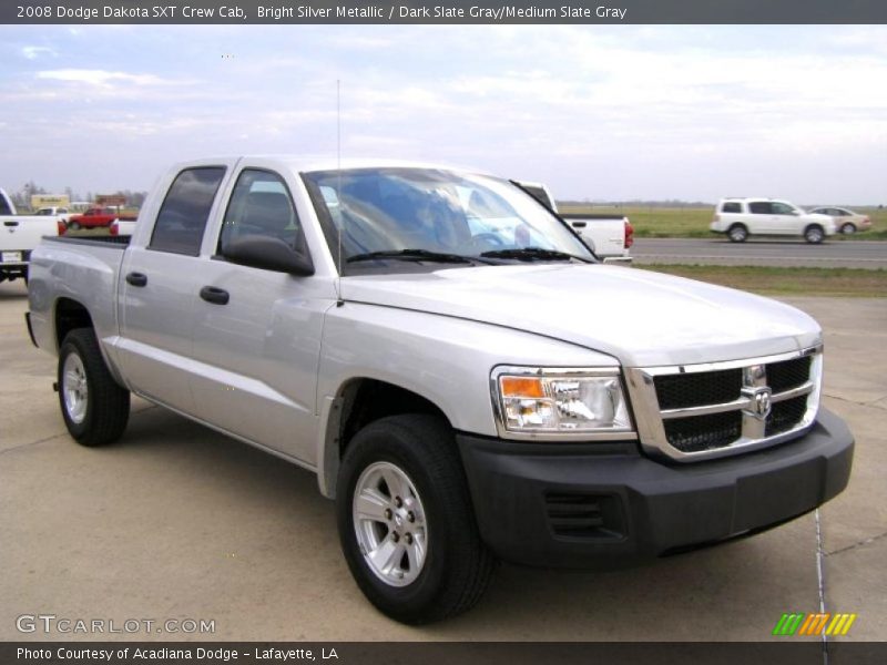 Bright Silver Metallic / Dark Slate Gray/Medium Slate Gray 2008 Dodge Dakota SXT Crew Cab