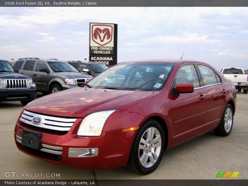 Redfire Metallic / Camel 2008 Ford Fusion SEL V6
