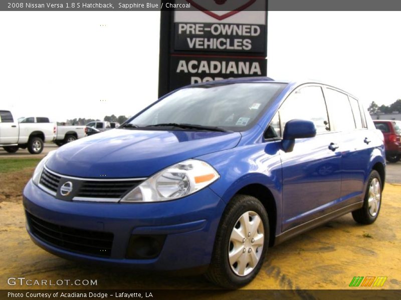 Sapphire Blue / Charcoal 2008 Nissan Versa 1.8 S Hatchback
